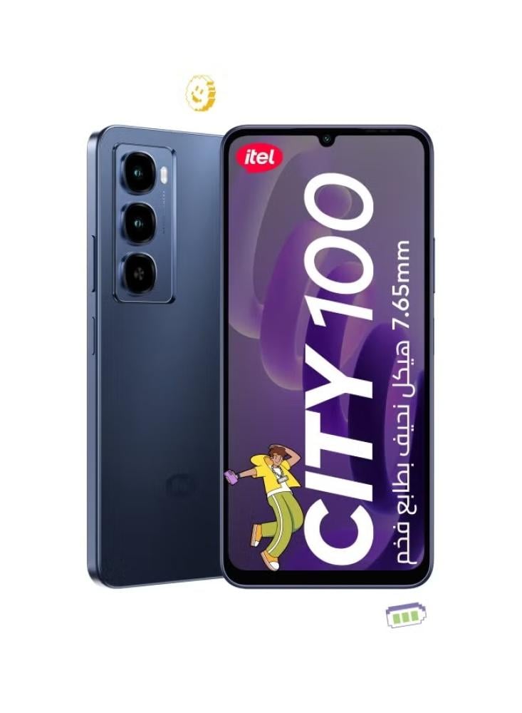 ايتل سيتي 100 ذاكرة داخلية 256 جيجابايت وذاكرة رام 4+8 رام يدعم تقنية 4G