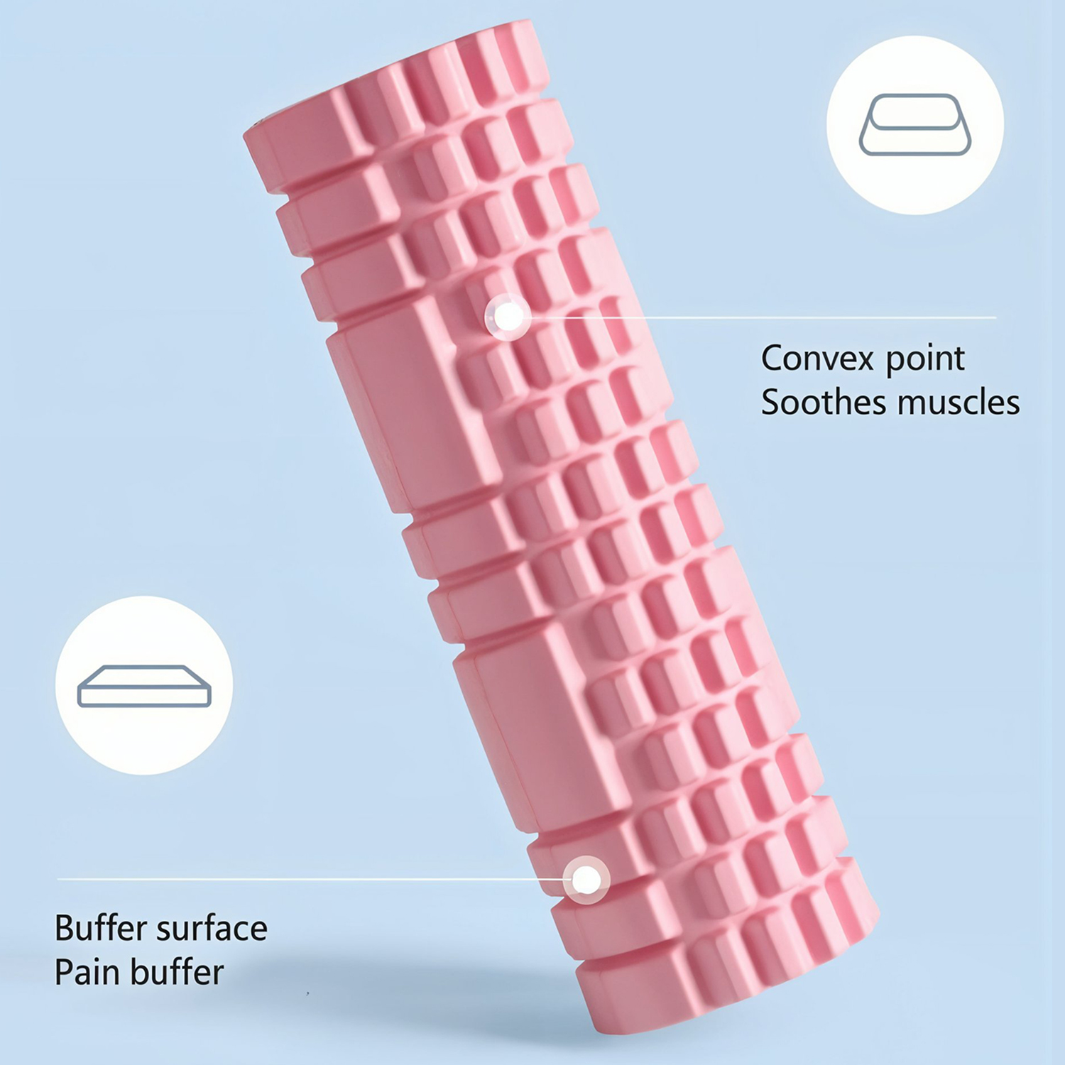 فوم رولر (اسطوانة تدليك) لتخفيف آلام العضلات، والاستشفاء، المرونة العضلية