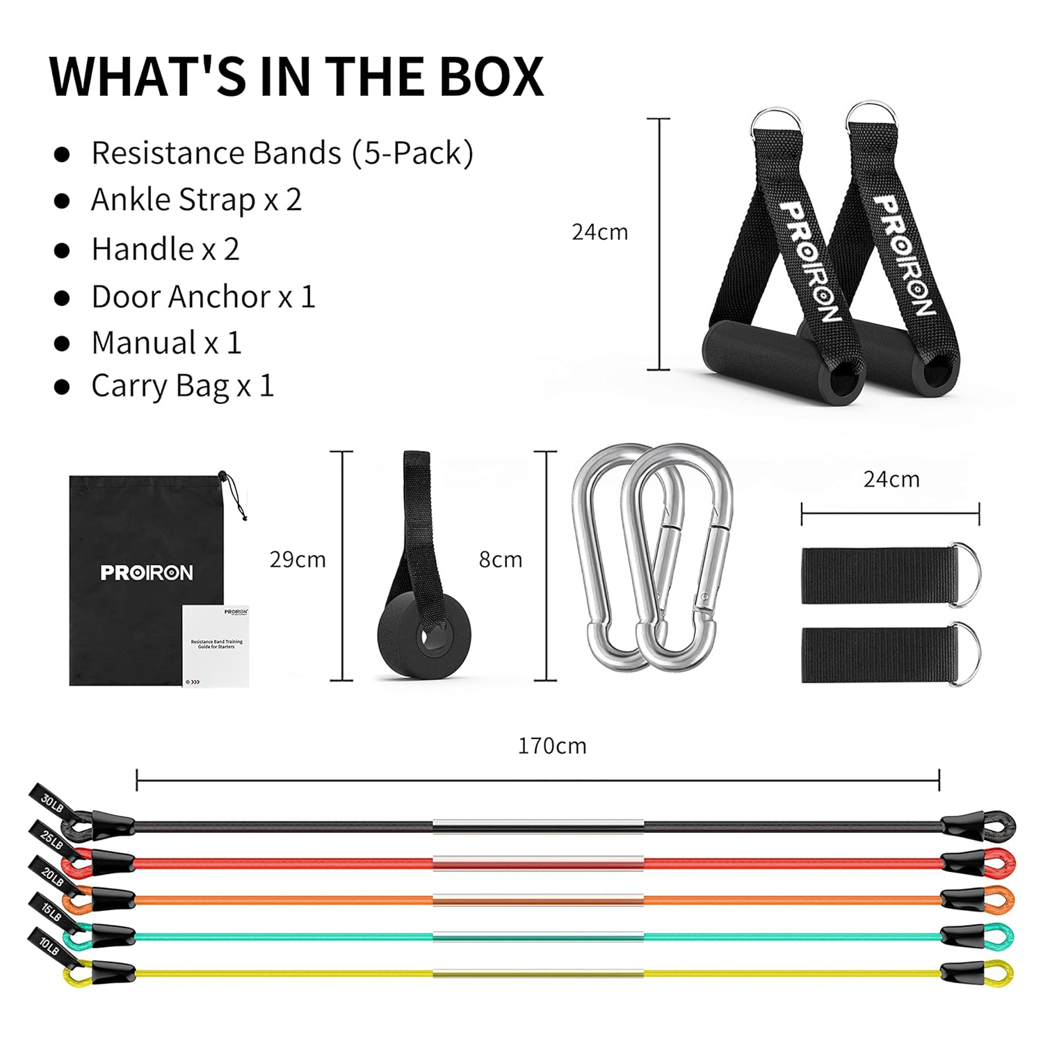مجموعة حبال المقاومة الخمس بكامل ملحقاتها تمكنك من أداء تمارين كامل الجسم