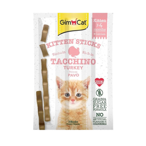 GimCat Kitten Sticks with Turkey Calcium Cat Treats