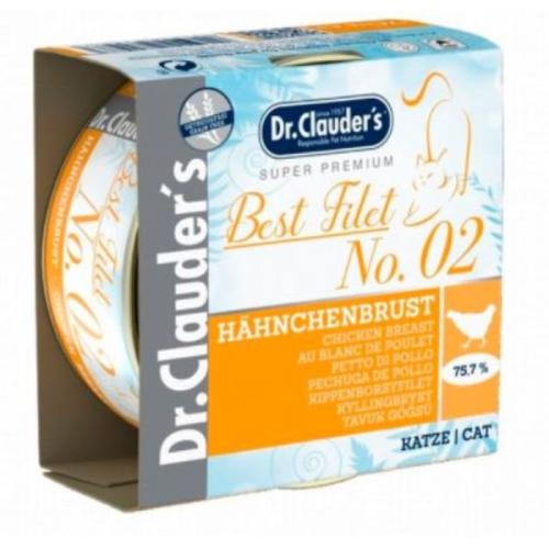 DrClauders Best Filet Cans No 2 Chicken for Cats 70g