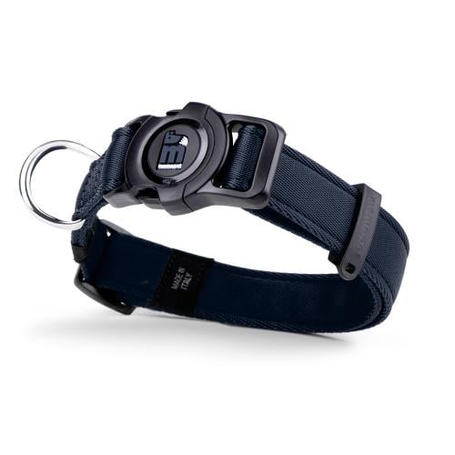 MF MemoPet COLLAR Poliestere Dark Blue M For Dogs