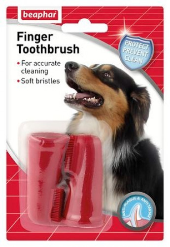 Beaphar Finger Toothbrush For Dogs 2pcs
