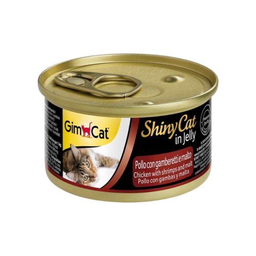 GimCat Shinycat Chicken With Shrimps and Malt In Jelly 70g