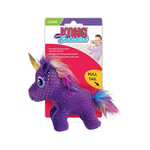 KONG Enchanted Buzzy Unicorn for Cats