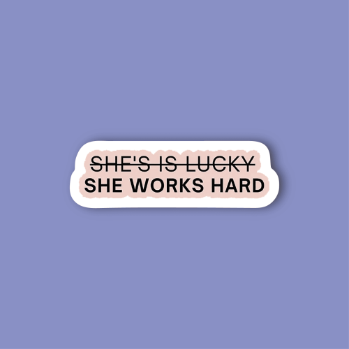 ستيكر جوال (works hard)