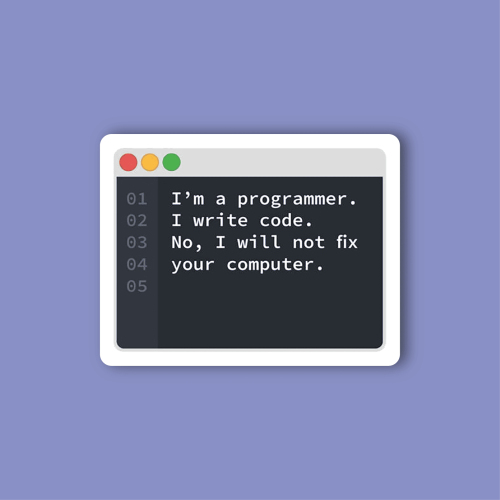 ستيكر لابتوب - I'm a programmer