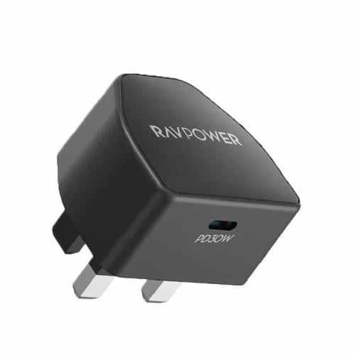 شاحن جداري راف باور بقوة 65 واط بمنفذ تايب سي - اسود