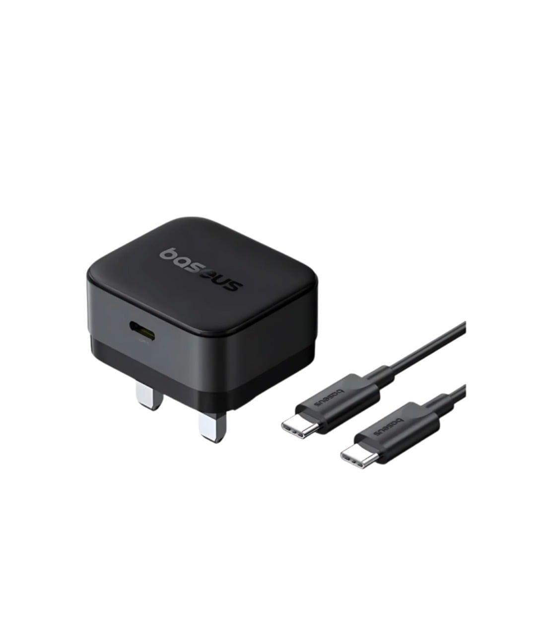 فيش شاحن بقوة 20 واط + كيبل تاب سي طرفين من بيسوس