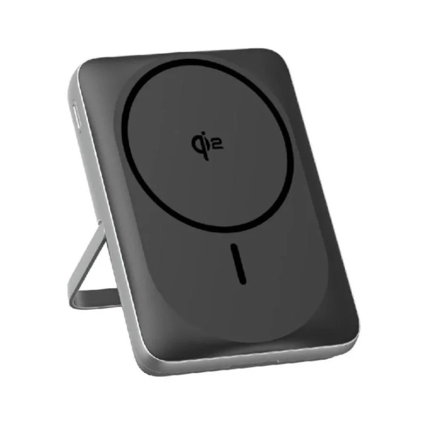 بطارية متنقلة راف باور بقوة 15 واط بسعة 10 الف ملي امبير ماج سيف شحن لاسلكي مع ستاند - اسود