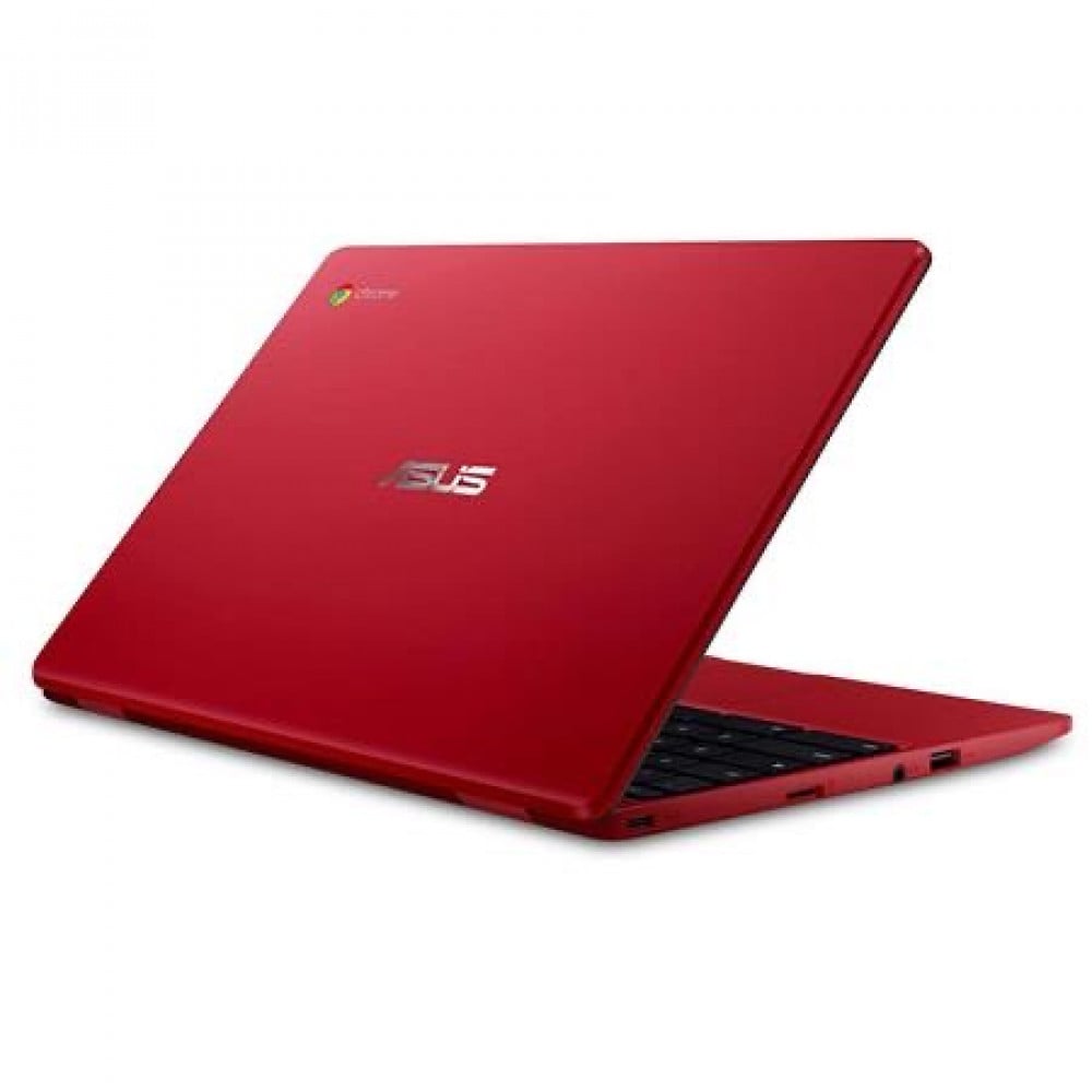 Asus Chromebook 12 11.6" HD Notebook Computer, Intel Celeron N3350 1.1GHz, 4GB RAM, 32GB eMMC, Chrome OS, Red