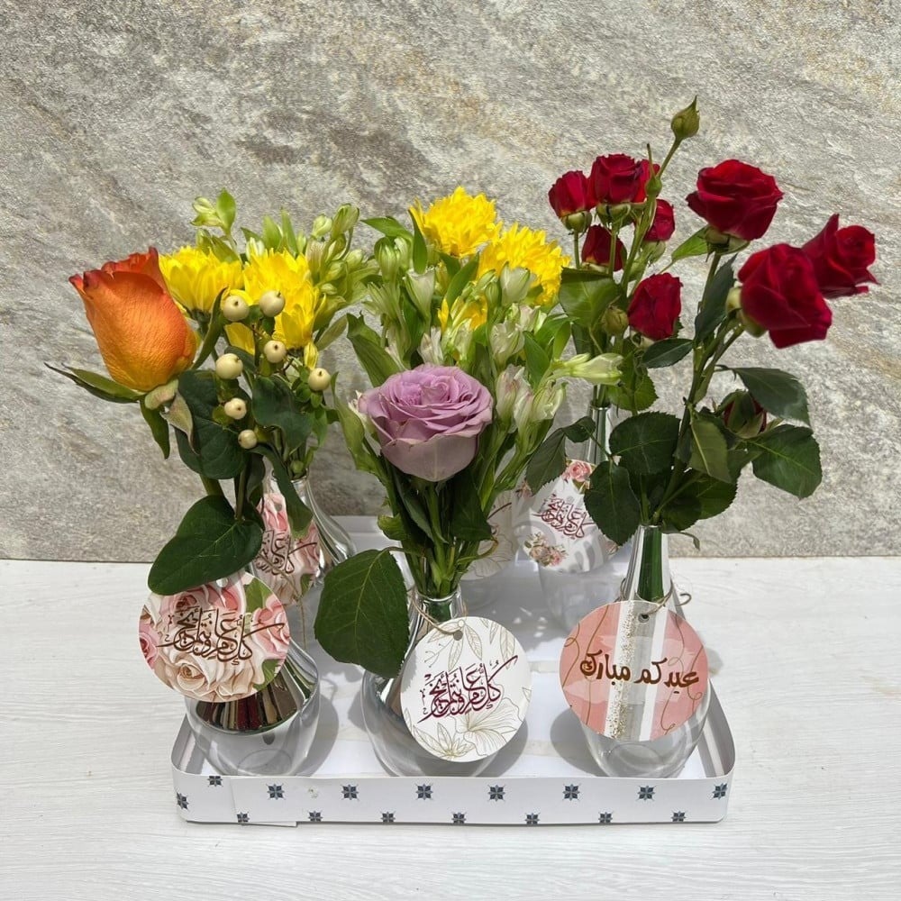 فازات و باقات الورد الطبيعي