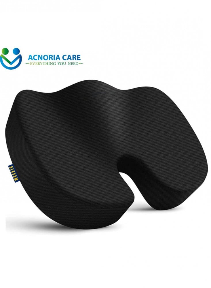 Seat Cushion Seat Cushion Pad Black Coccyx Orthopedic Seat Cushion Lumbar  Support Comfort Memory Foam Pad For Chair Car Office