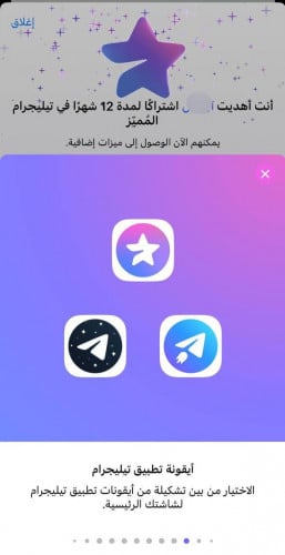 أشتراك نجمه تلجرام 3 شهور