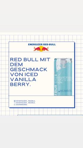 Red Bull Energy Drink Winter Edition 2024 Iced Van...