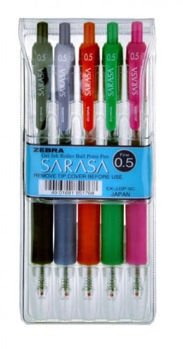 طقم اقلام زيبرا سارسا 5 اقلام مقاس 0.5