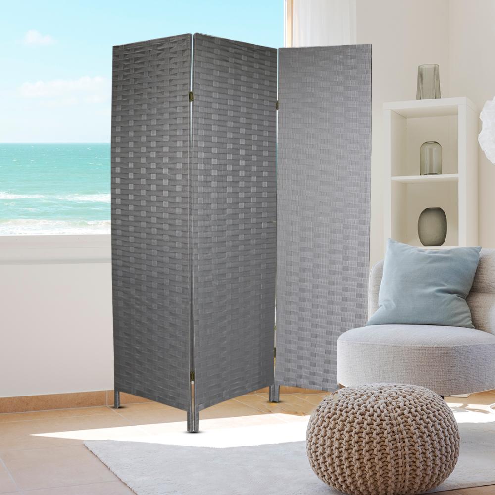 بارتشن قماش 3 دلفة رصاصي