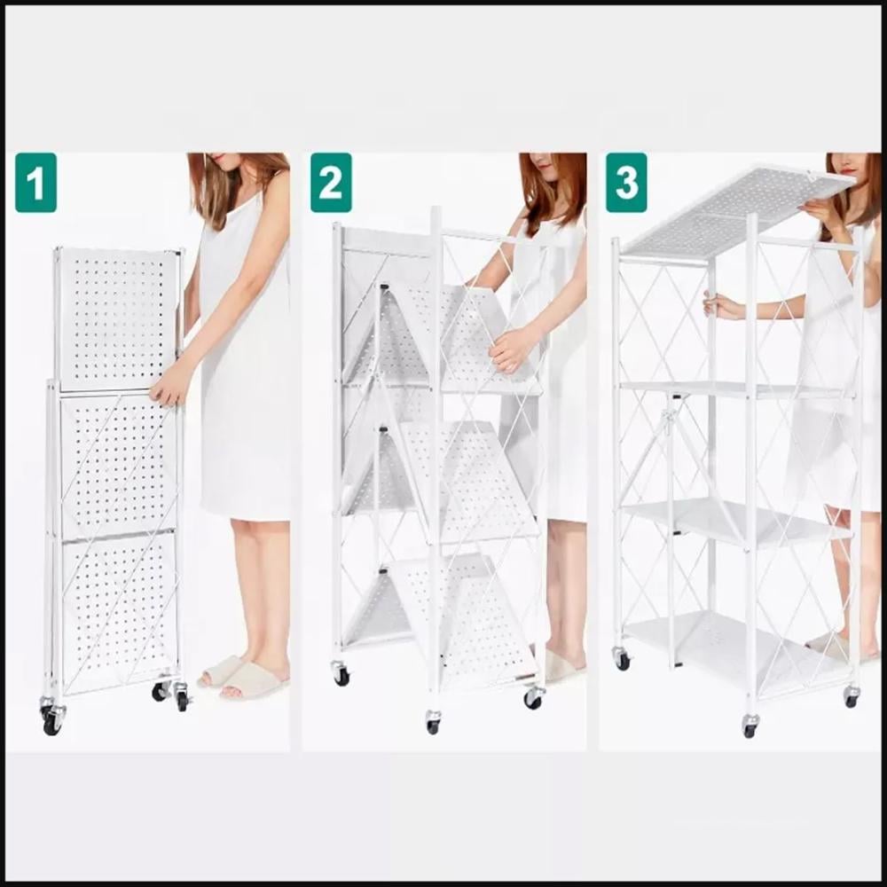 ارفف حديد شبك ابيض4 دور بكفرات