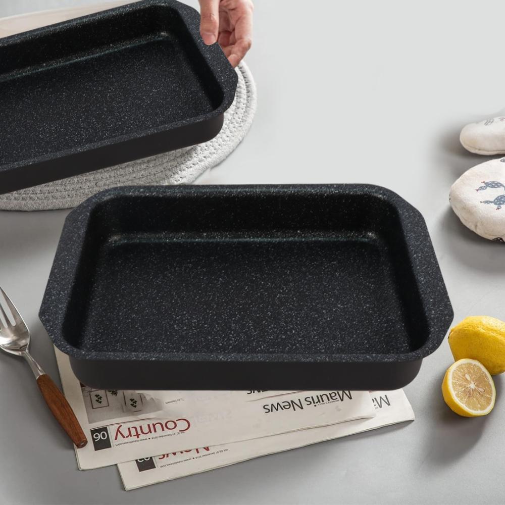 صواني فرن استيل طبقة جرانيت مستطيل مقاس 30 سم