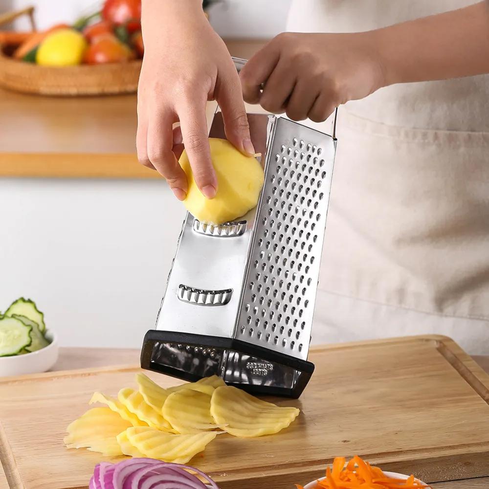 مبشرة خضار استيل 5 جهات بمسكة يد