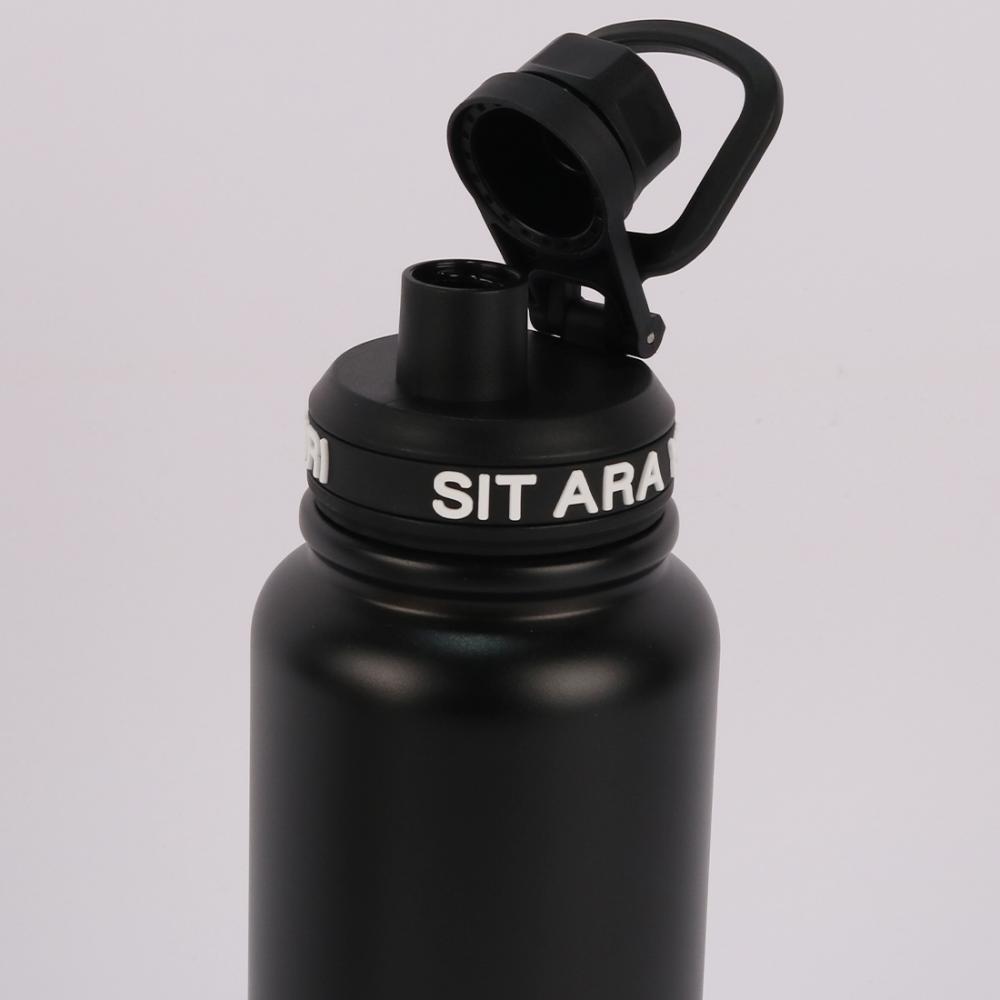 مطارة ماء استيل أسود 600 مل