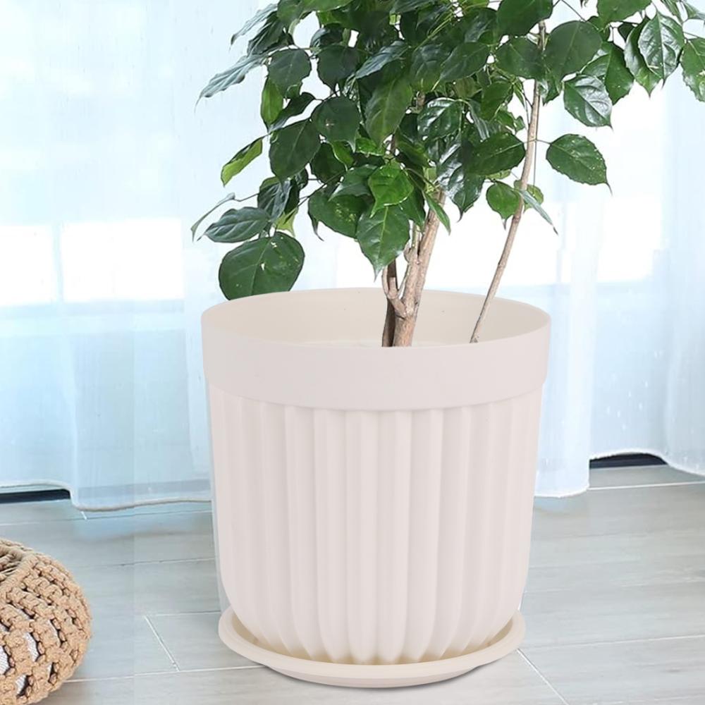 White Plastic Plant Pot (30×30 cm)