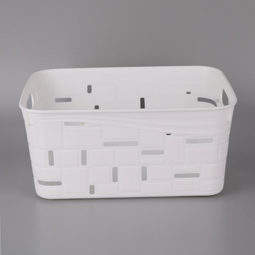 سله بلاستيك مخرم ابيض 36*26*17 سم