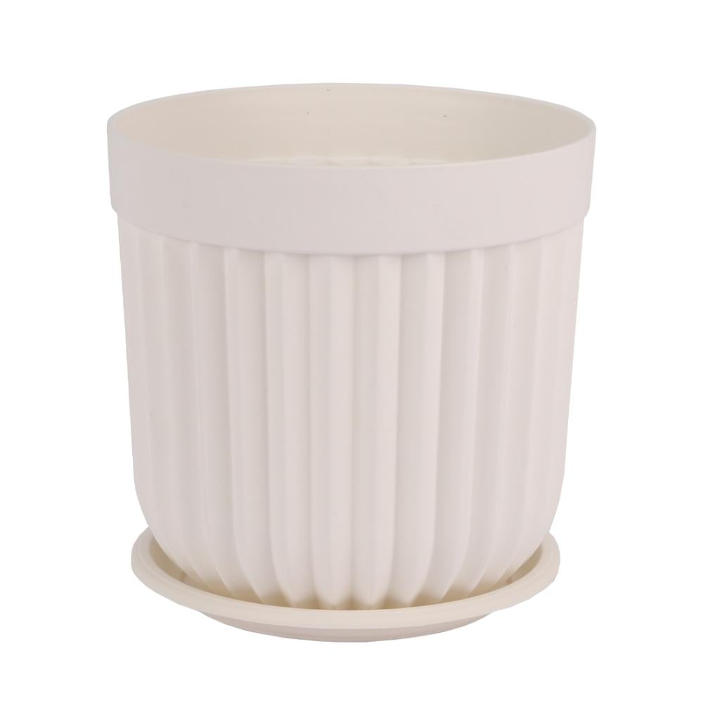 White Plastic Plant Pot (30×30 cm)