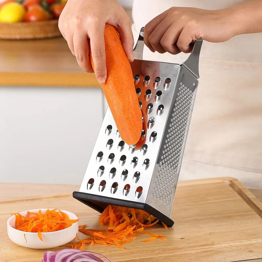 مبشرة خضار استيل 4 جهات بمسكة يد