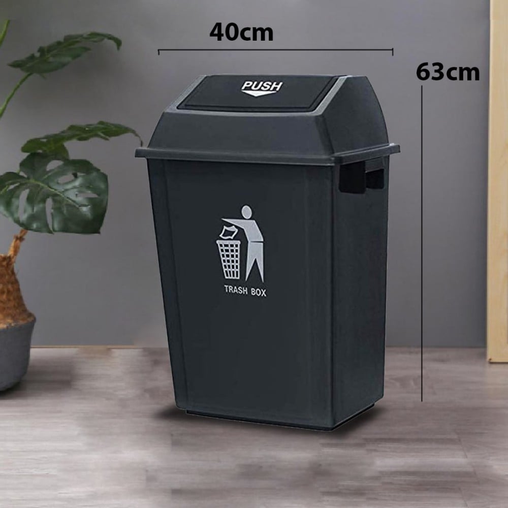 Recycling Bin Ultra-thin Kitchen Trash Can, 40L,Gray Color 100343