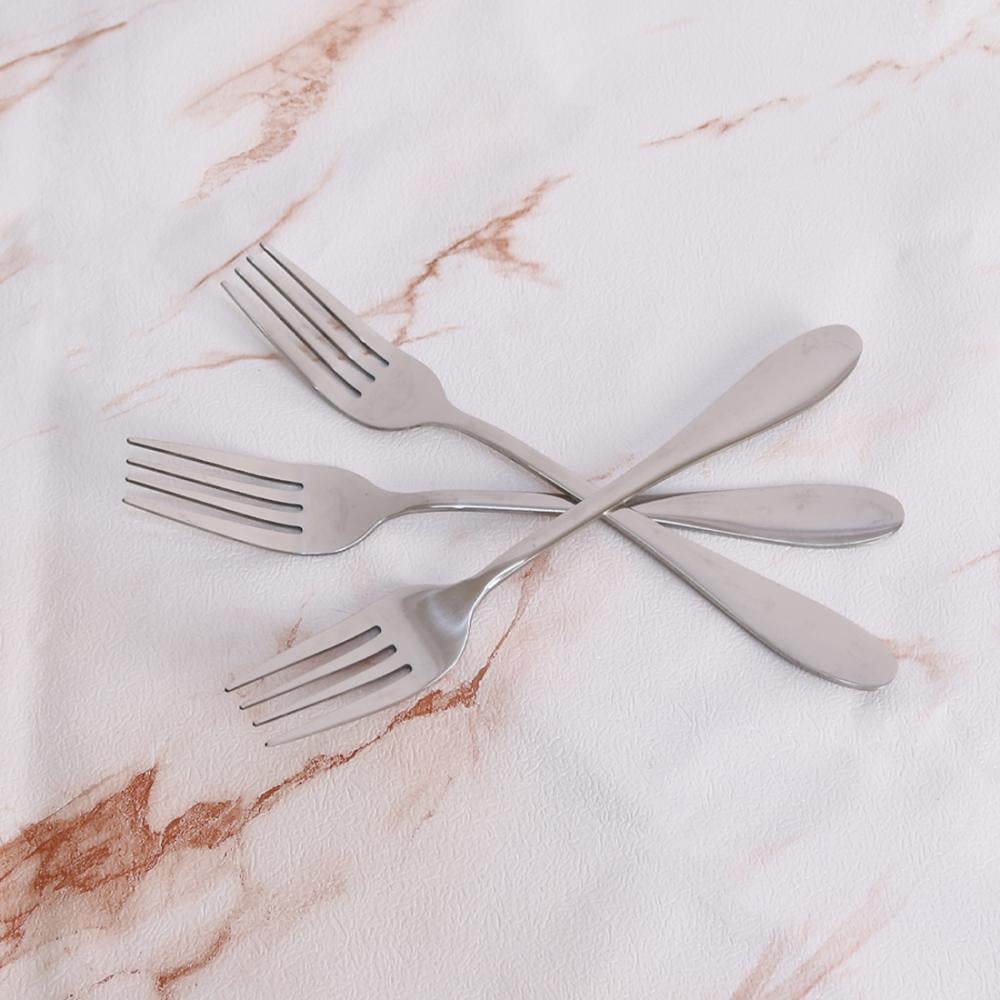 شوكة طعام استيل فضي 6ح