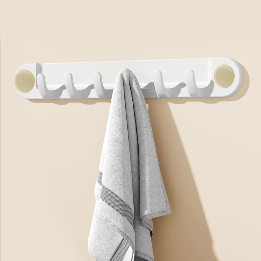 Wall-Mounted Plastic Clothes Hanger with Hooks Jawhara Online