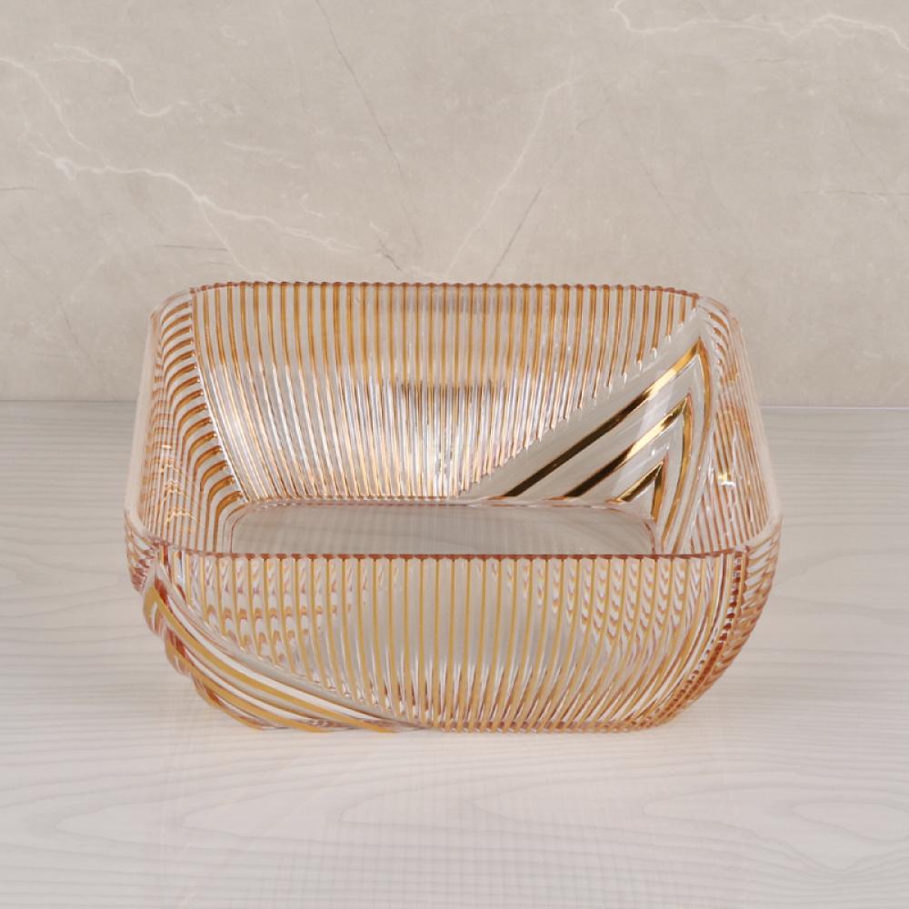 Acrylic Sweets Box With A Clear Square Gilded Lid