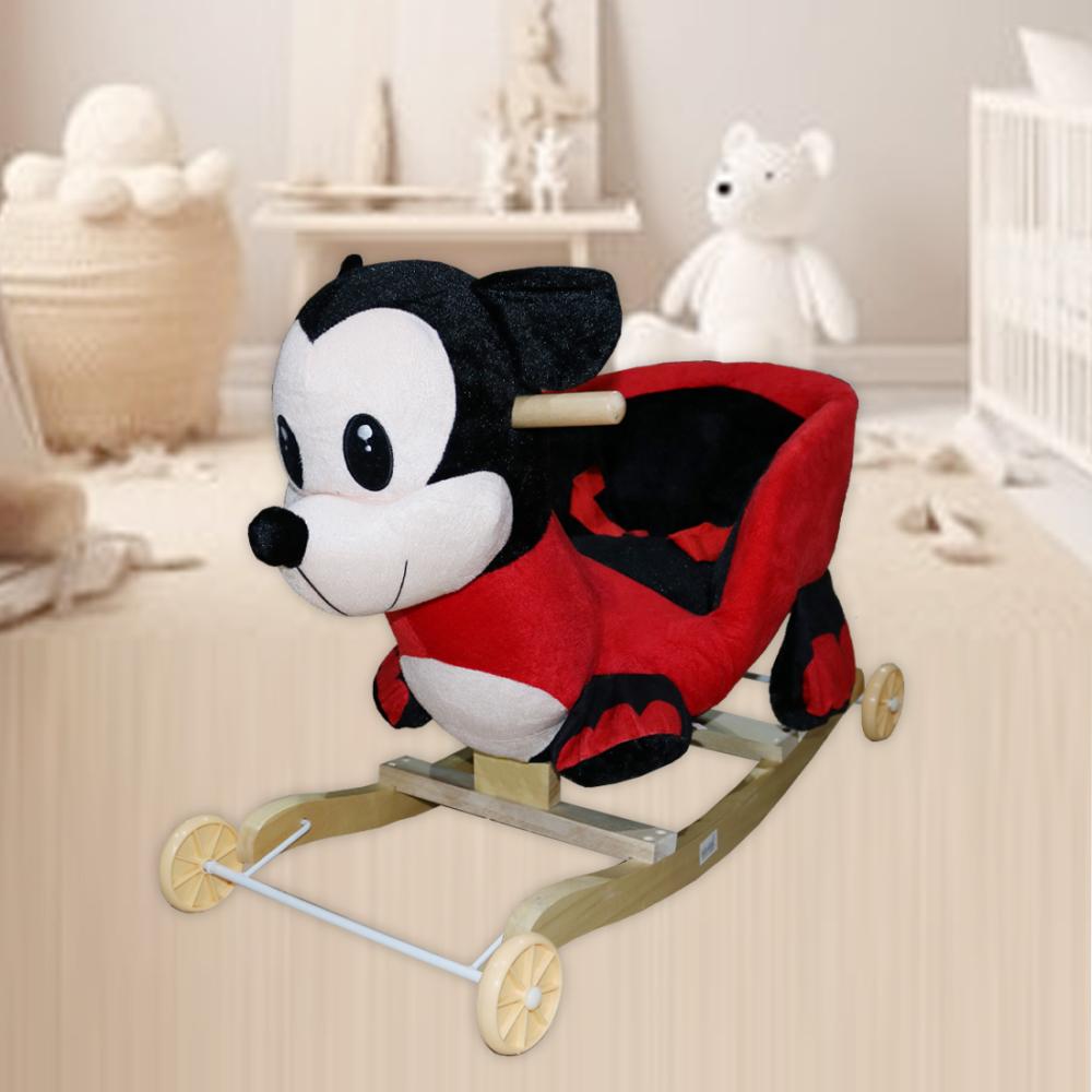 Wooden Rocking Mickey Mouse with Wheels Jawhara Online