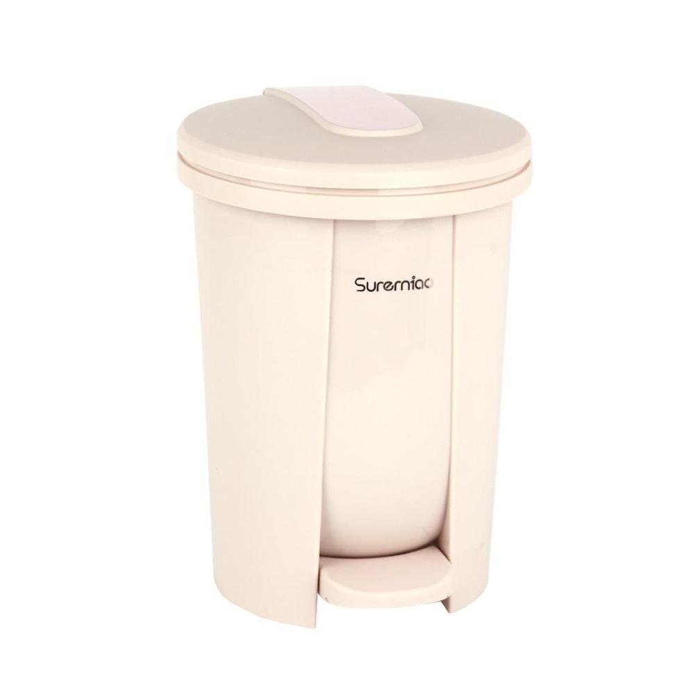 درام مهملات بلاستيك دعاس 37 سم لون بيج