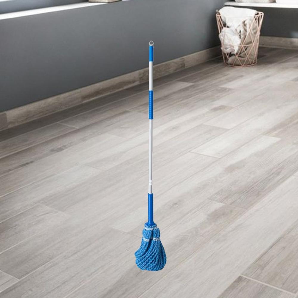 Floor mop with a long Grey handle