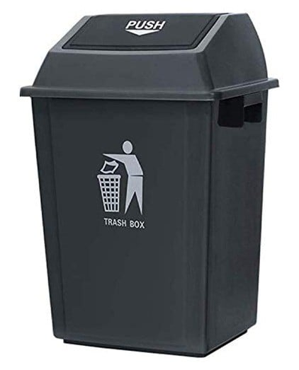 Recycling Bin Ultra-thin Kitchen Trash Can, 40L,Gray Color 100343