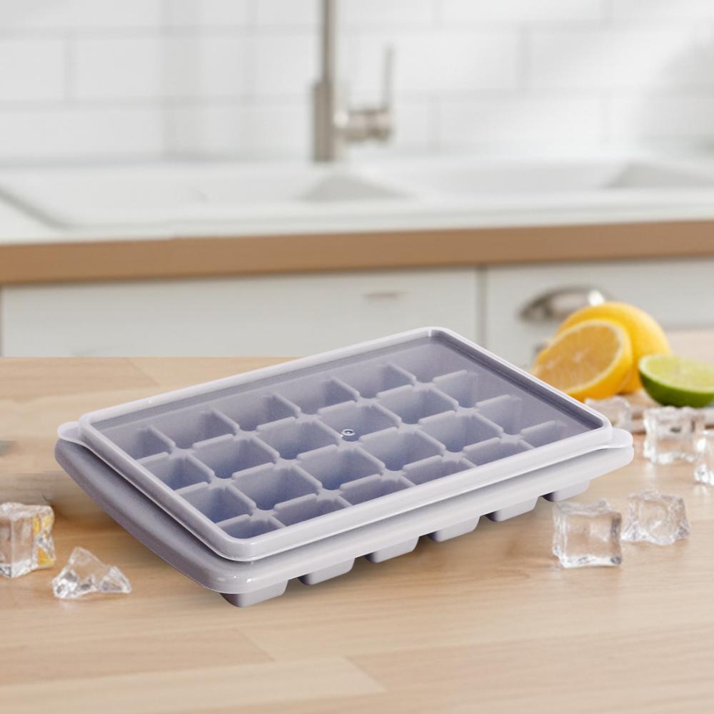 قالب ثلج بلاستيك رمادي مستطيل 24 خانة