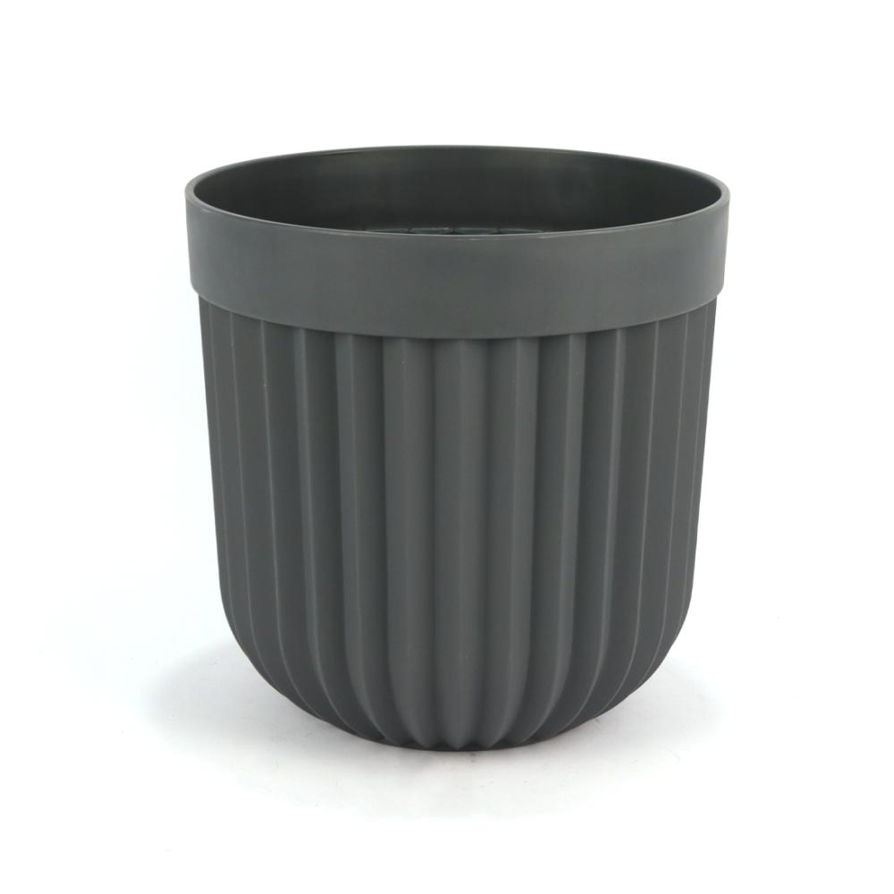 مركن زرع بلاستيك رصاصي 35*35 سم