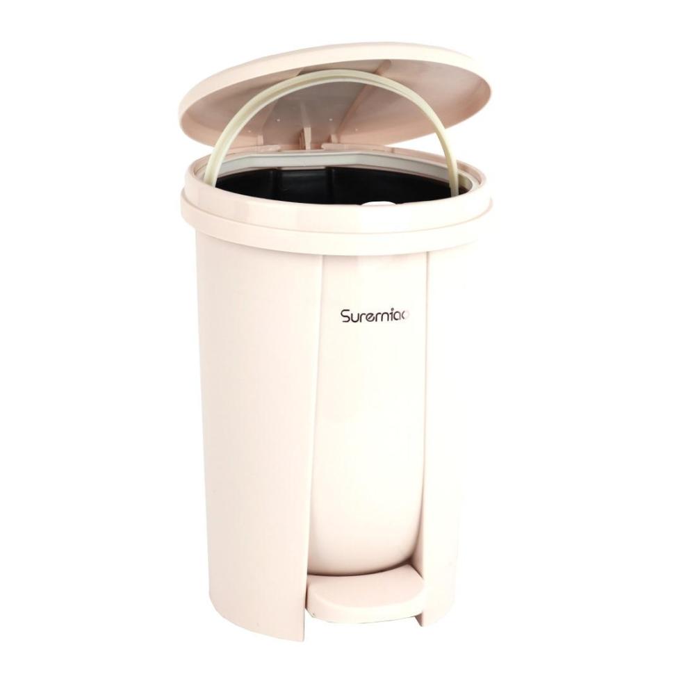 درام مهملات بلاستيك دعاس 37 سم لون بيج