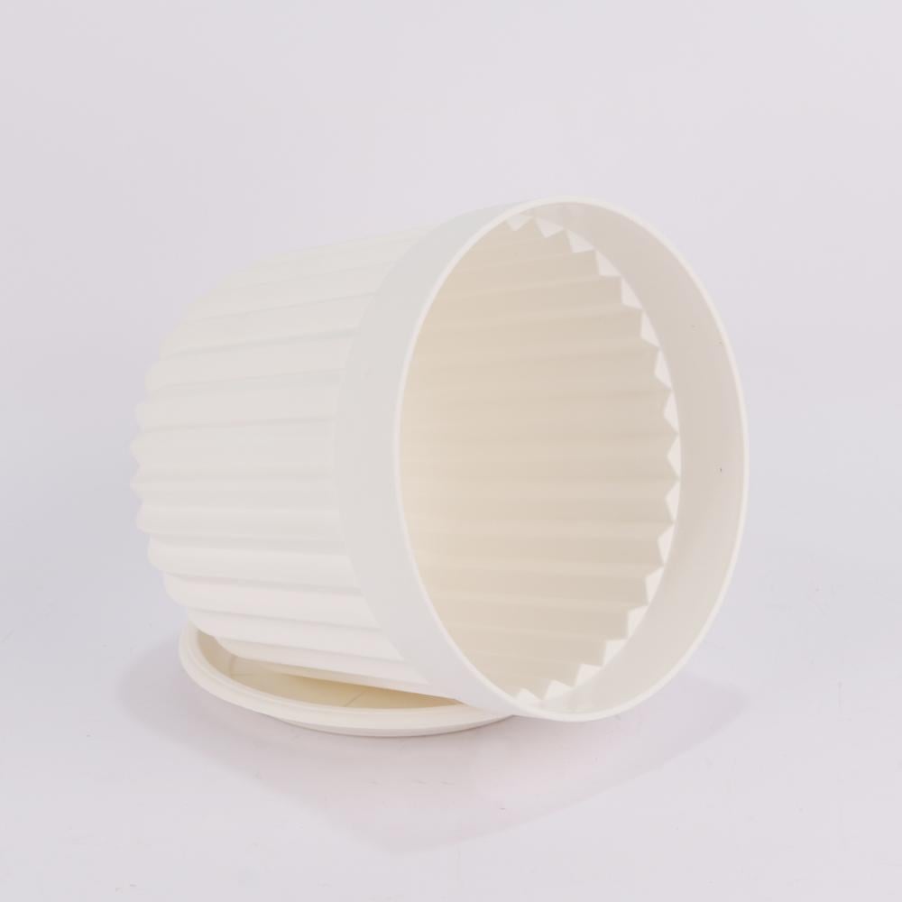 White Plastic Plant Pot (30×30 cm)