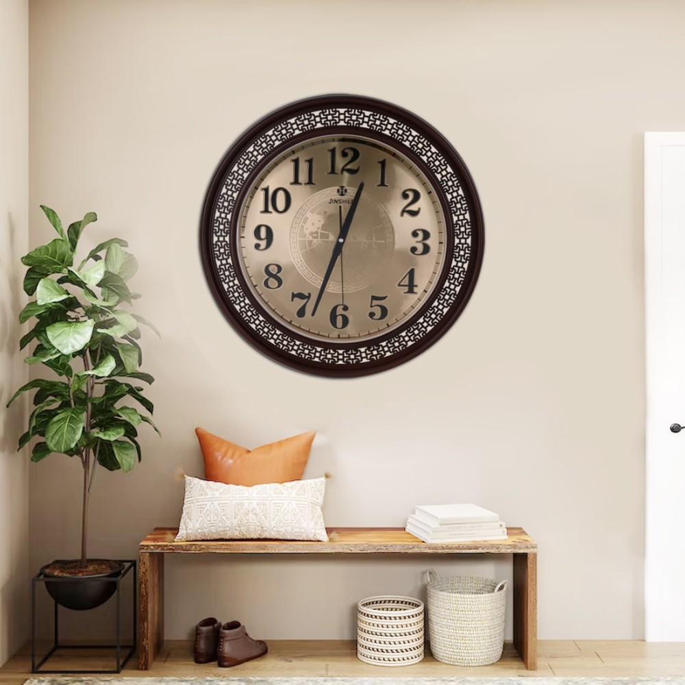 ساعة حائط دائرية بلاستيك، تعمل بالبطارية  SL102903