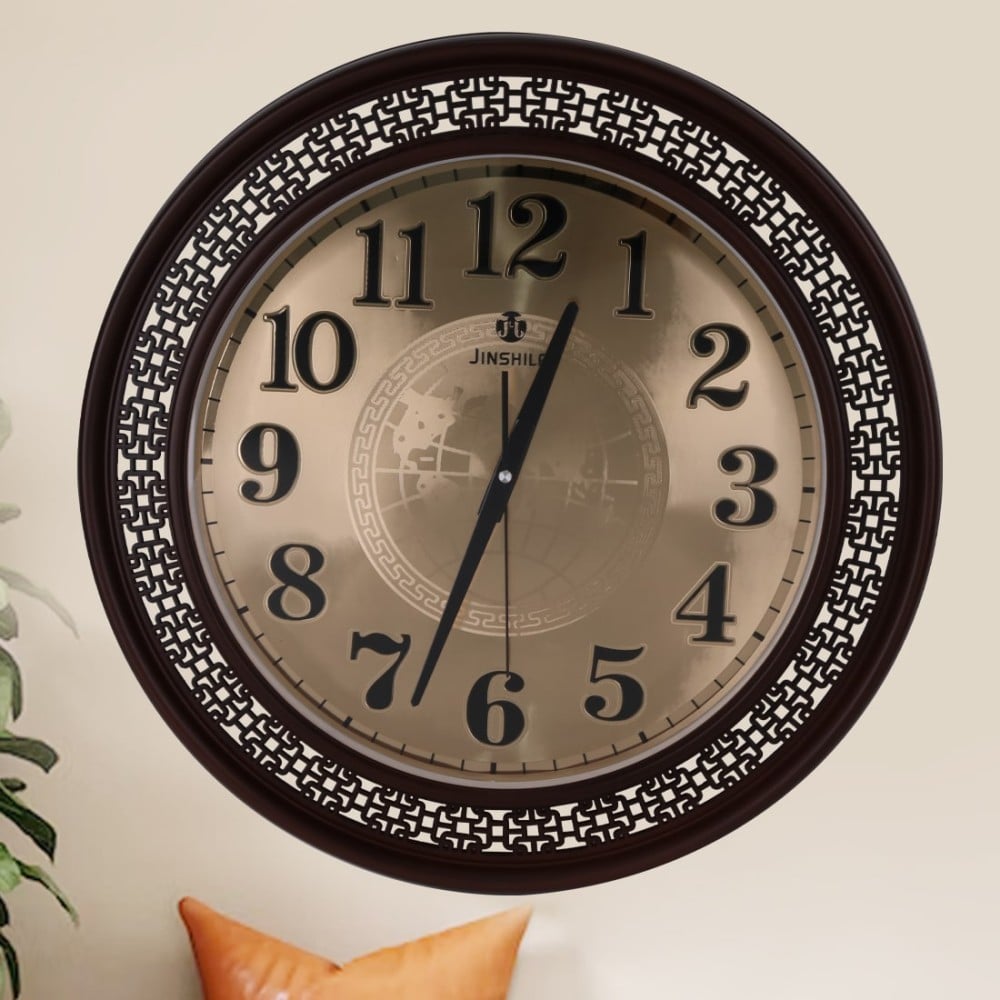 ساعة حائط دائرية بلاستيك، تعمل بالبطارية  SL102903