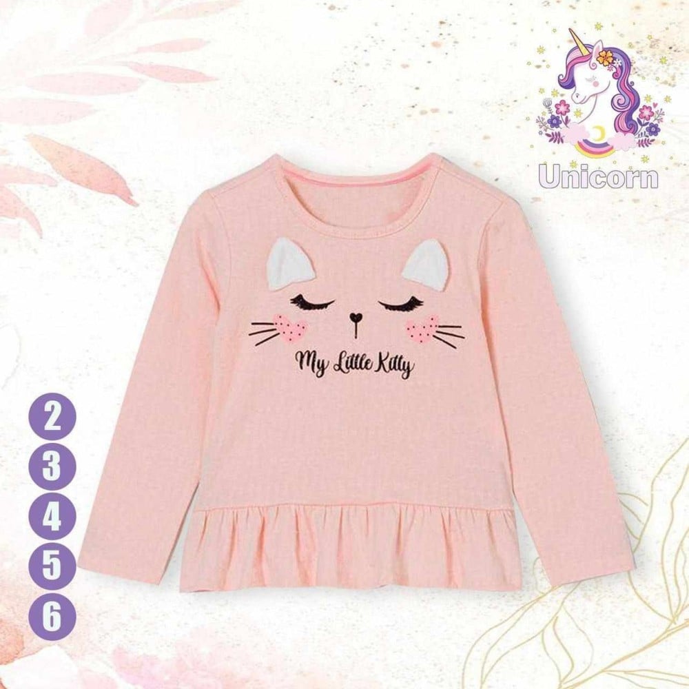 تيشرت بناتي خريفي قطن