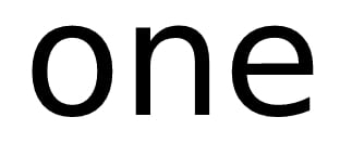 One