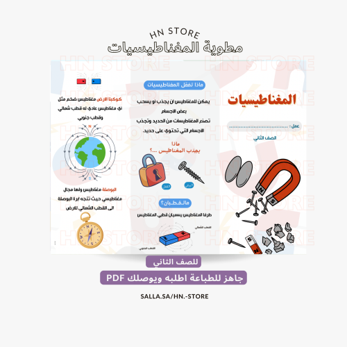 مطوية المغناطيسيات للصف الثاني PDF