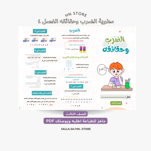 مطوية الجمع وحقائقه للصف الثالث PDF