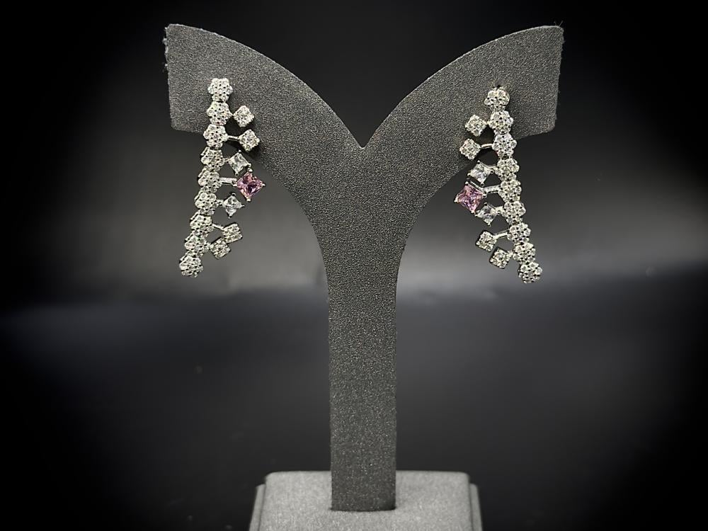 طقم فضة عيار 925 مكون من 4 قطع