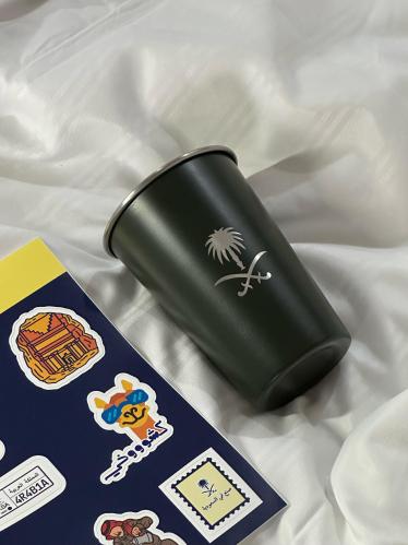 كوب السيفين والنخلة (اخضر) 500ml
