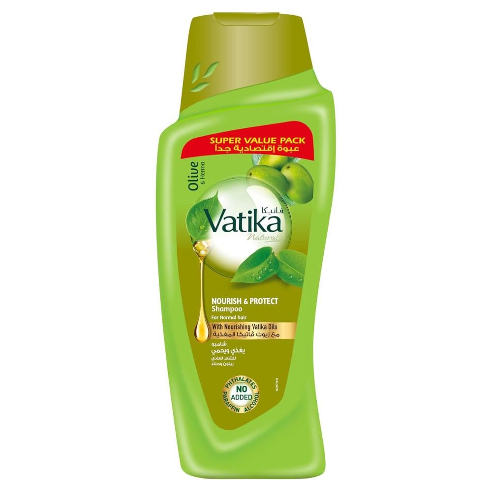 شامبو يغذي ويحمي للشعر العادي زيتون وحناء من فاتيكا – 700 مل